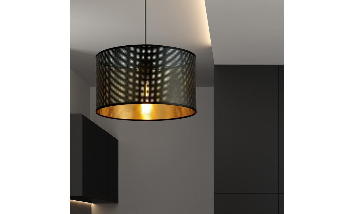 Lampada a Sospensione Aston, Nero, Acciaio, 35x100x35 cm, EPIKASA