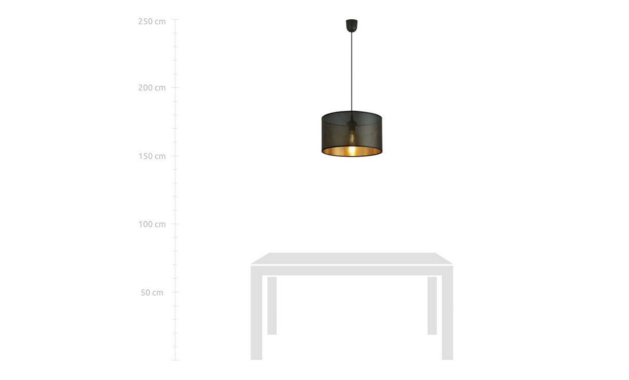 Lampada a Sospensione Aston, Nero, Acciaio, 35x100x35 cm, EPIKASA