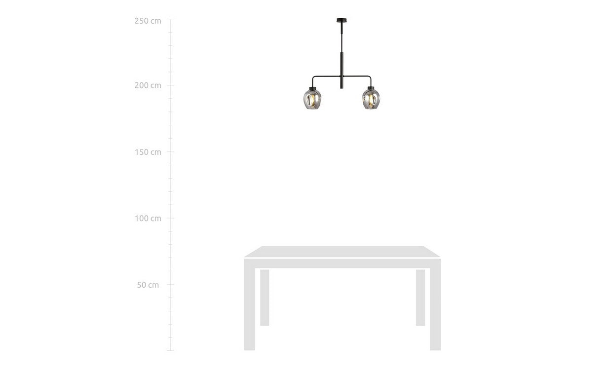 Lampada a Sospensione Lukka, Nero, Acciaio, 63x75x16 cm, EPIKASA