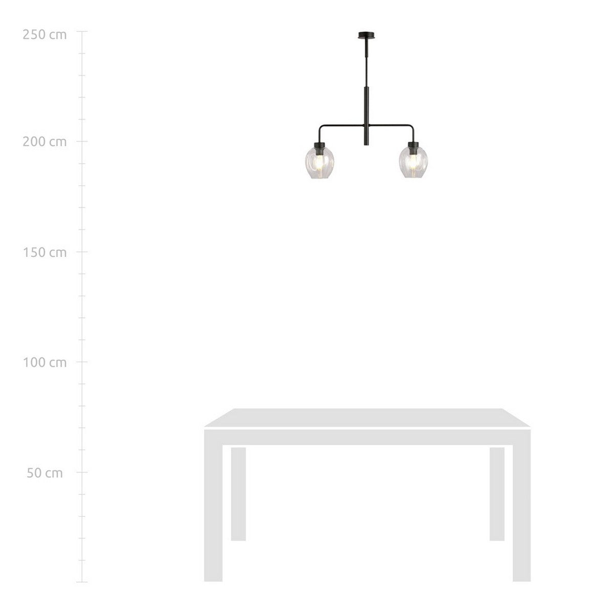 Lampada a Sospensione Lukka, Nero, Acciaio, 63x75x16 cm, EPIKASA