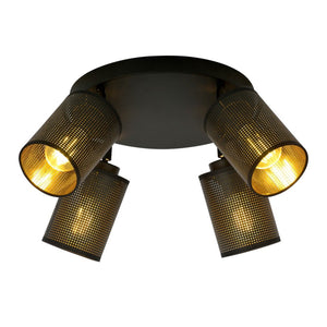 Lampada a Soffitto Bronx, Nero, Acciaio, 50x24x30 cm, EPIKASA