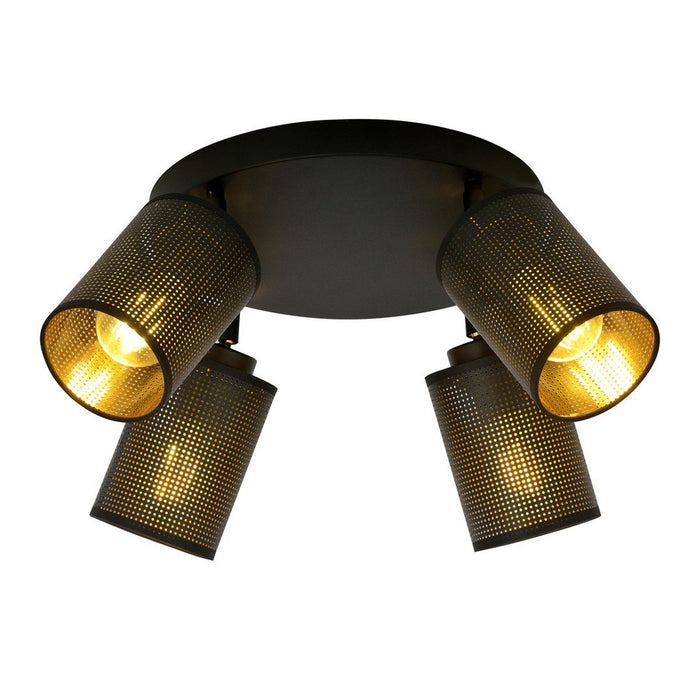 Lampada a Soffitto Bronx, Nero, Acciaio, 50x24x30 cm, EPIKASA