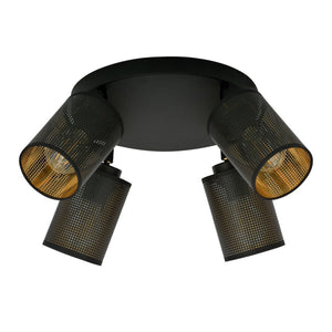 Lampada a Soffitto Bronx, Nero, Acciaio, 50x24x30 cm, EPIKASA