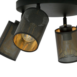 Lampada a Soffitto Bronx, Nero, Acciaio, 50x24x30 cm, EPIKASA