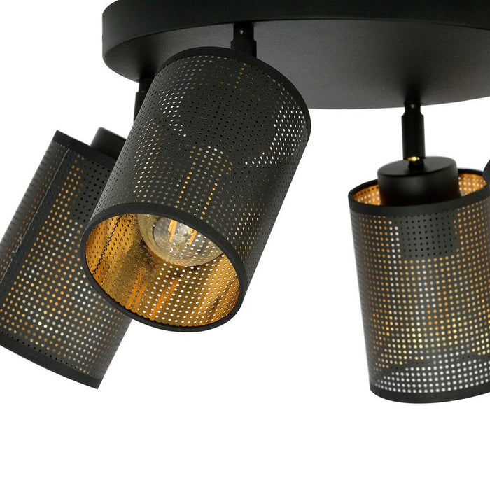 Lampada a Soffitto Bronx, Nero, Acciaio, 50x24x30 cm, EPIKASA