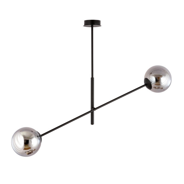 Lampada a Sospensione Linear, Nero, Acciaio, 102x51x14 cm, EPIKASA