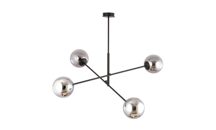 Lampada a Sospensione Linear, Nero, Acciaio, 102x51x102 cm, EPIKASA