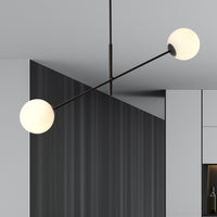 Lampada a Sospensione Linear, Nero, Acciaio, 102x51x14 cm, EPIKASA