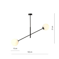 Lampada a Sospensione Linear, Nero, Acciaio, 102x51x14 cm, EPIKASA