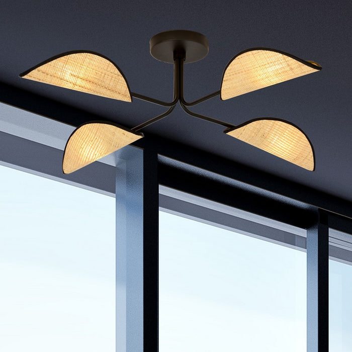 Lampada a Soffitto Gomez, Nero, Acciaio, 87x20x87 cm, EPIKASA