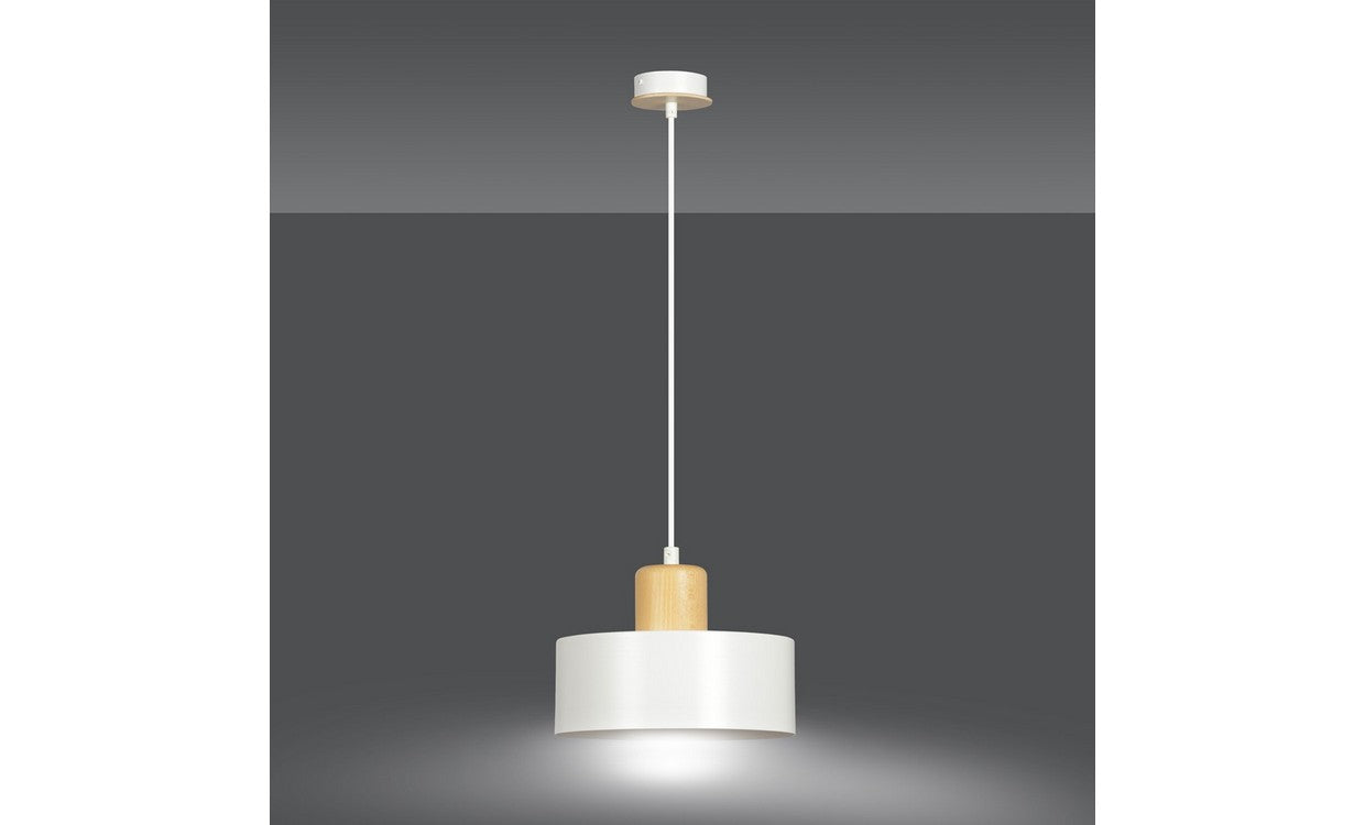 Lampada a Sospensione Torin, Bianco, Acciaio, 25x100x25 cm, EPIKASA