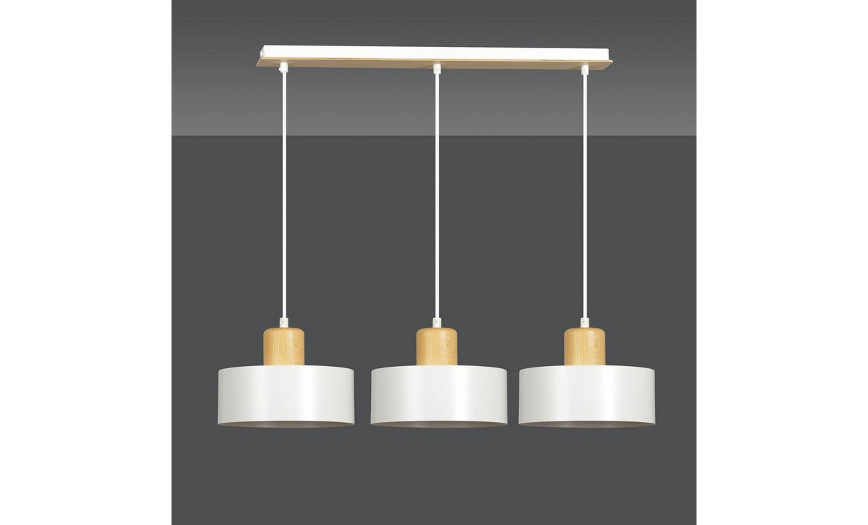 Lampada a Sospensione Torin, Bianco, Acciaio, 80x100x25 cm, EPIKASA