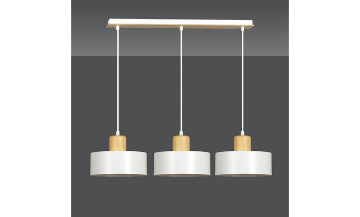 Lampada a Sospensione Torin, Bianco, Acciaio, 80x100x25 cm, EPIKASA