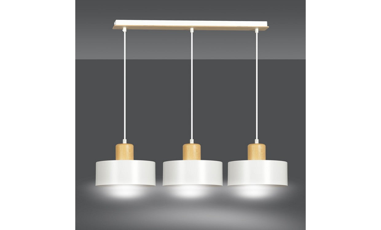 Lampada a Sospensione Torin, Bianco, Acciaio, 80x100x25 cm, EPIKASA