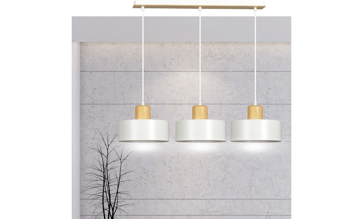 Lampada a Sospensione Torin, Bianco, Acciaio, 80x100x25 cm, EPIKASA