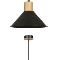 Lampada a Sospensione Rowen, Nero, Acciaio, 25x100x25 cm, EPIKASA