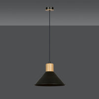 Lampada a Sospensione Rowen, Nero, Acciaio, 25x100x25 cm, EPIKASA