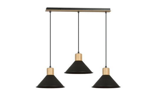 Lampada a Sospensione Reven, Nero, Acciaio, 86x100x25 cm, EPIKASA