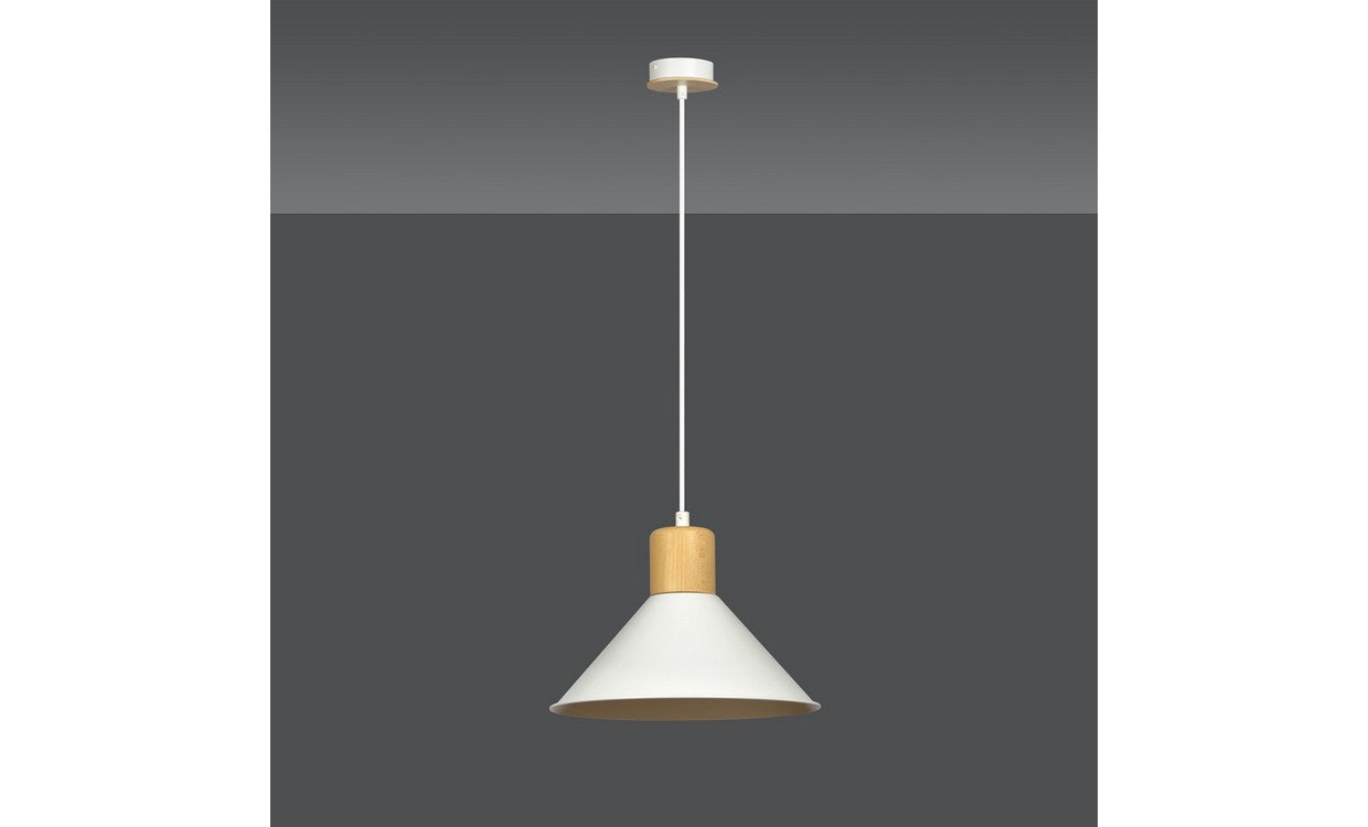 Lampada a Sospensione Reven, Bianco, Acciaio, 25x100x25 cm, EPIKASA