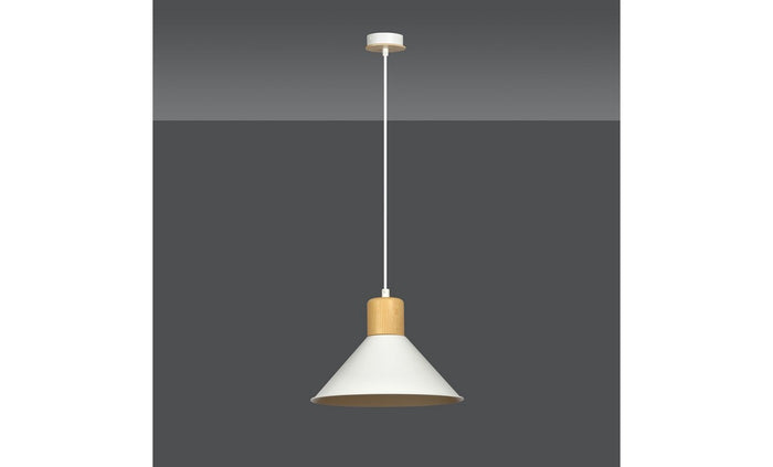 Lampada a Sospensione Reven, Bianco, Acciaio, 25x100x25 cm, EPIKASA