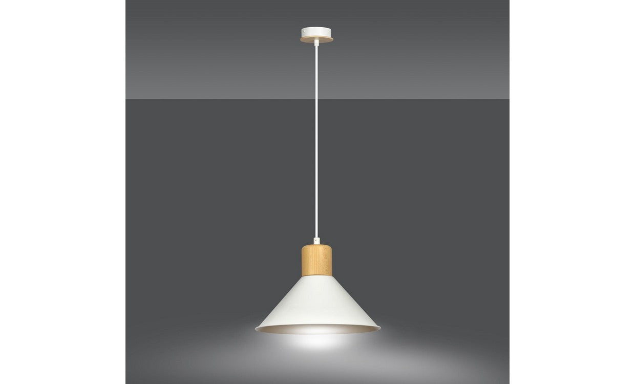 Lampada a Sospensione Reven, Bianco, Acciaio, 25x100x25 cm, EPIKASA