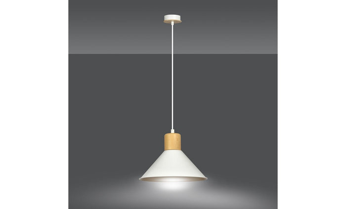 Lampada a Sospensione Reven, Bianco, Acciaio, 25x100x25 cm, EPIKASA