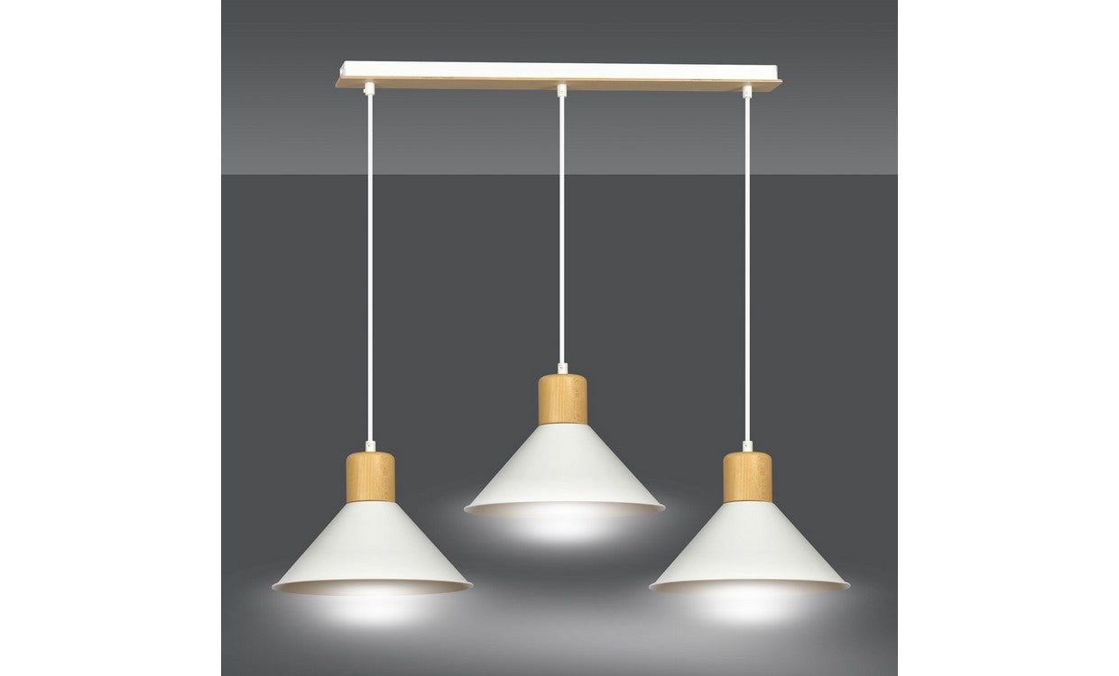 Lampada a Sospensione Reven, Bianco, Acciaio, 86x100x25 cm, EPIKASA