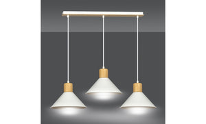 Lampada a Sospensione Reven, Bianco, Acciaio, 86x100x25 cm, EPIKASA