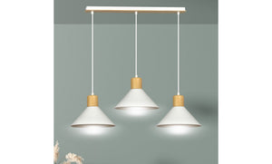 Lampada a Sospensione Reven, Bianco, Acciaio, 86x100x25 cm, EPIKASA