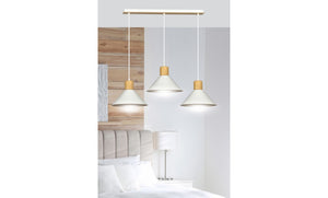 Lampada a Sospensione Reven, Bianco, Acciaio, 86x100x25 cm, EPIKASA