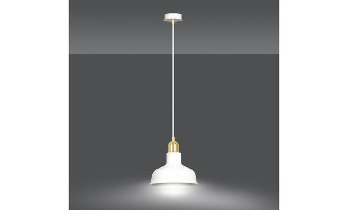 Lampada a Sospensione Ibor, Bianco, Acciaio, 21x100x21 cm, EPIKASA