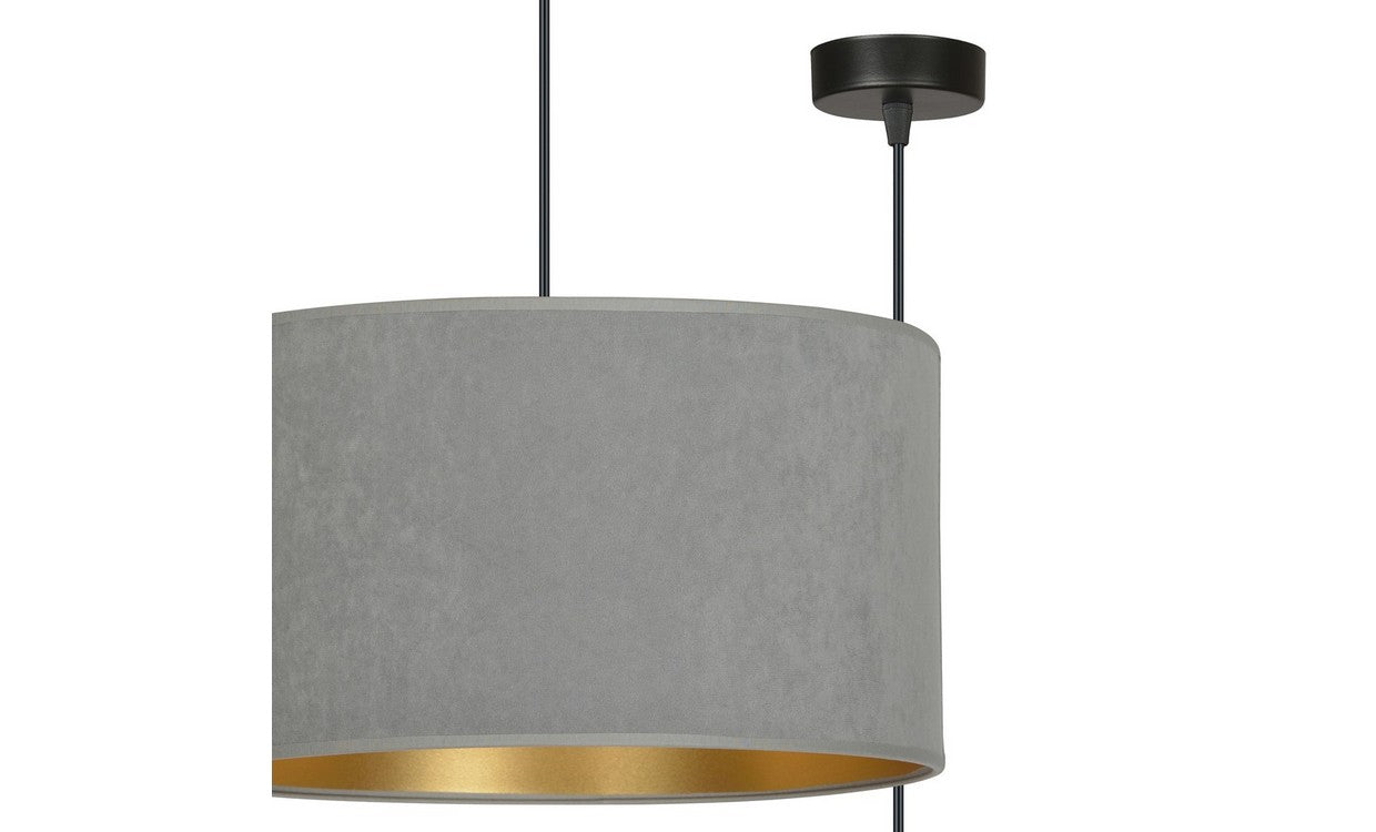 Lampada a Sospensione Hilde, Grigio, Acciaio, 35x100x35 cm, EPIKASA