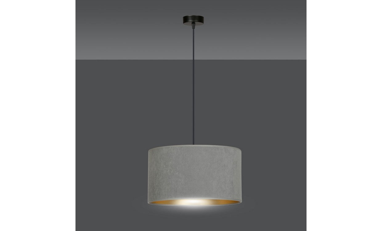 Lampada a Sospensione Hilde, Grigio, Acciaio, 35x100x35 cm, EPIKASA