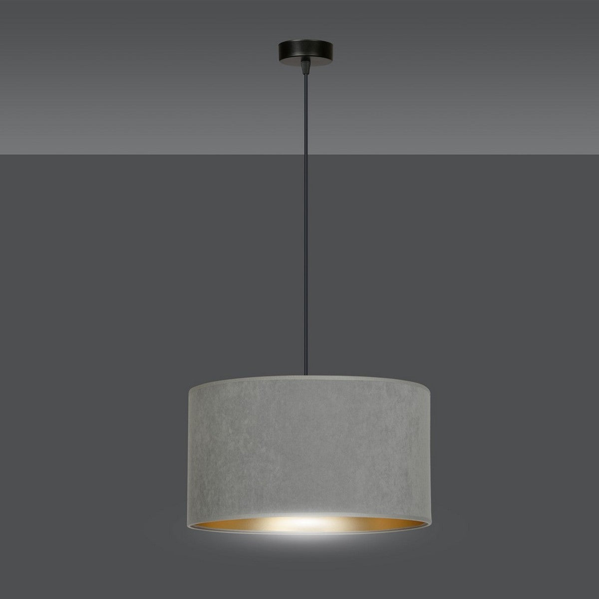 Lampada a Sospensione Hilde, Grigio, Acciaio, 35x100x35 cm, EPIKASA