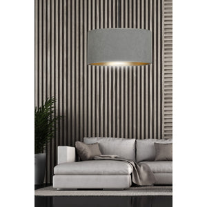 Lampada a Sospensione Hilde, Grigio, Acciaio, 35x100x35 cm, EPIKASA