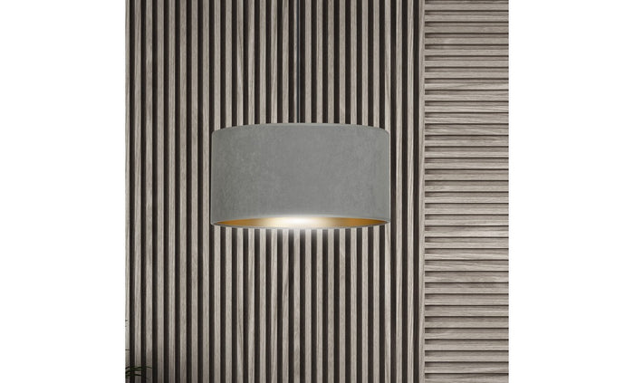 Lampada a Sospensione Hilde, Grigio, Acciaio, 35x100x35 cm, EPIKASA