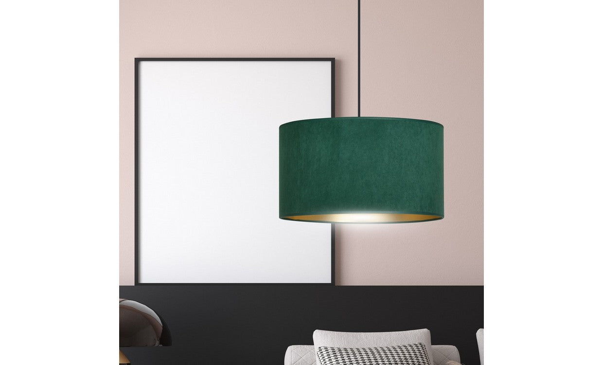 Lampada a Sospensione Hilde, Verde, Acciaio, 35x100x35 cm, EPIKASA