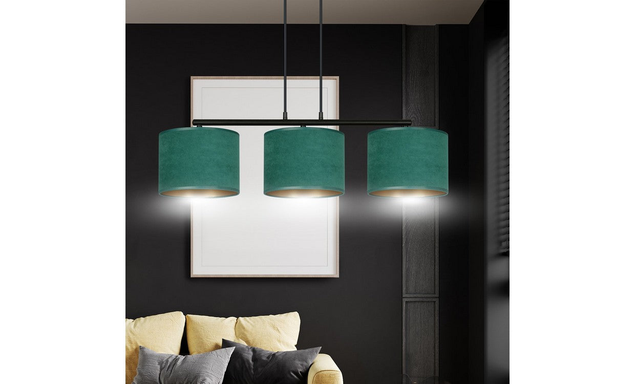 Lampada a Sospensione Hilde, Verde, Acciaio, 72x100x18 cm, EPIKASA