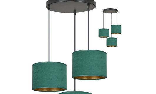 Lampada a Sospensione Hilde, Verde, Acciaio, 42x100x50 cm, EPIKASA