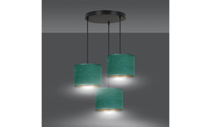 Lampada a Sospensione Hilde, Verde, Acciaio, 42x100x50 cm, EPIKASA