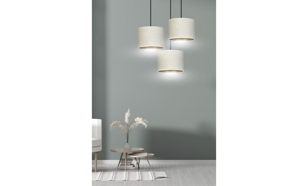 Lampada a Sospensione Hilde, Bianco, Acciaio, 42x100x50 cm, EPIKASA