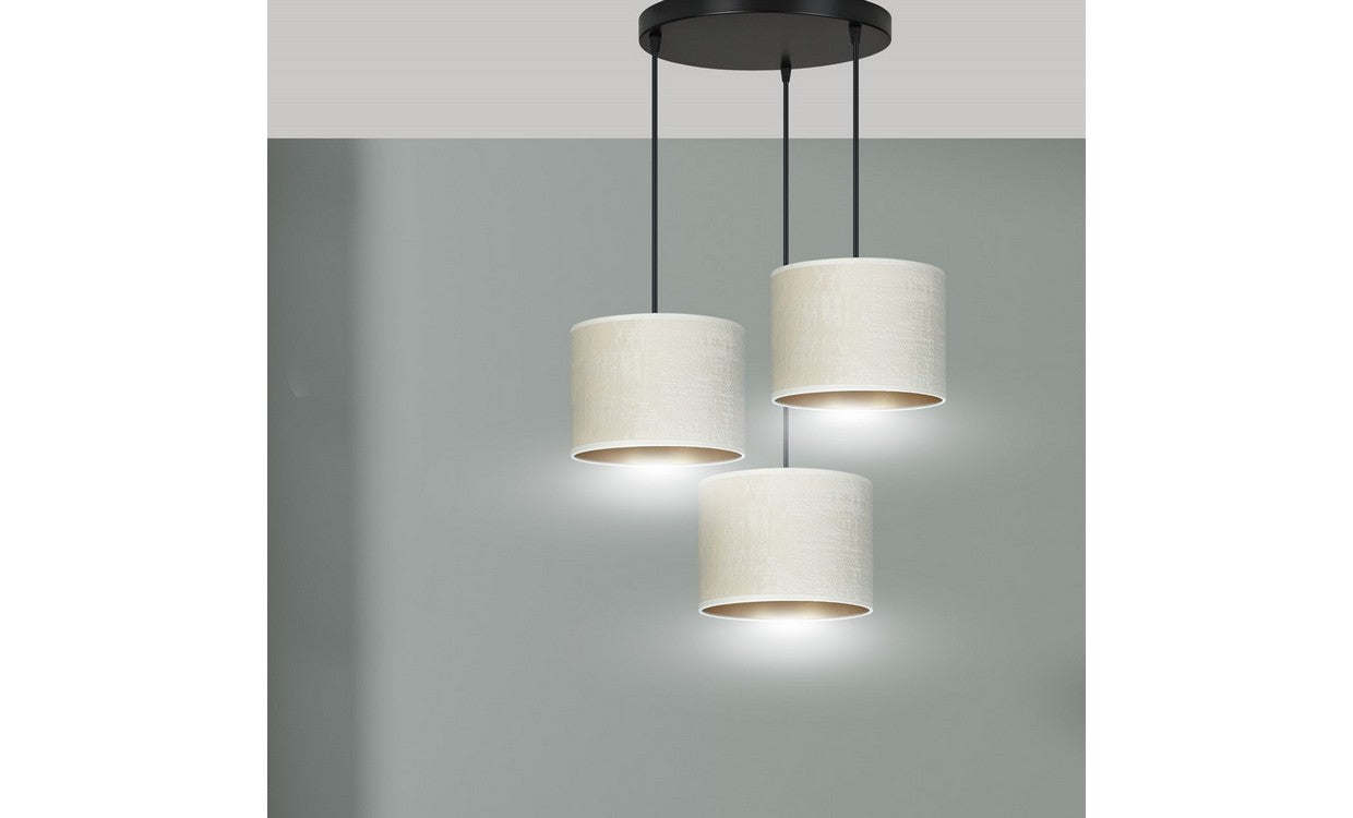 Lampada a Sospensione Hilde, Bianco, Acciaio, 42x100x50 cm, EPIKASA