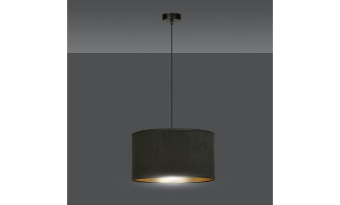 Lampada a Sospensione Hilde, Nero, Acciaio, 35x100x35 cm, EPIKASA