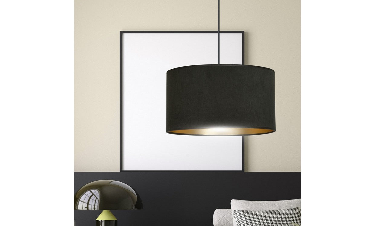 Lampada a Sospensione Hilde, Nero, Acciaio, 35x100x35 cm, EPIKASA