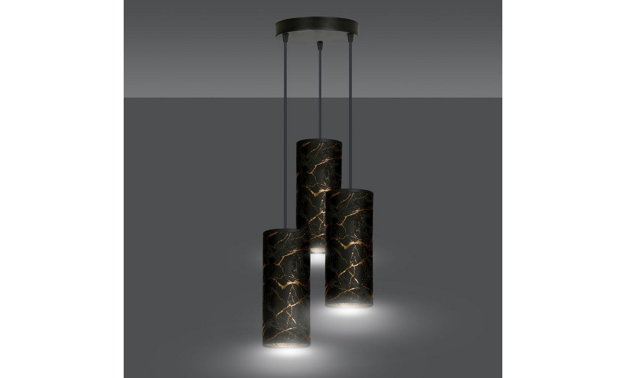 Lampada a Sospensione Karli, Nero, Acciaio, 35x100x22 cm, EPIKASA