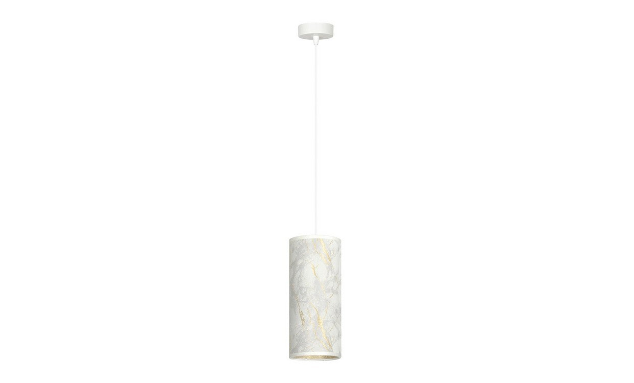 Lampada a Sospensione Karli, Bianco, Acciaio, 10x100x6 cm, EPIKASA