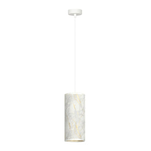 Lampada a Sospensione Karli, Bianco, Acciaio, 10x100x6 cm, EPIKASA