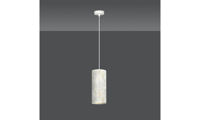 Lampada a Sospensione Karli, Bianco, Acciaio, 10x100x6 cm, EPIKASA