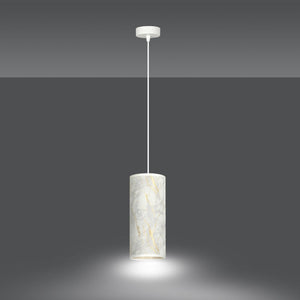 Lampada a Sospensione Karli, Bianco, Acciaio, 10x100x6 cm, EPIKASA