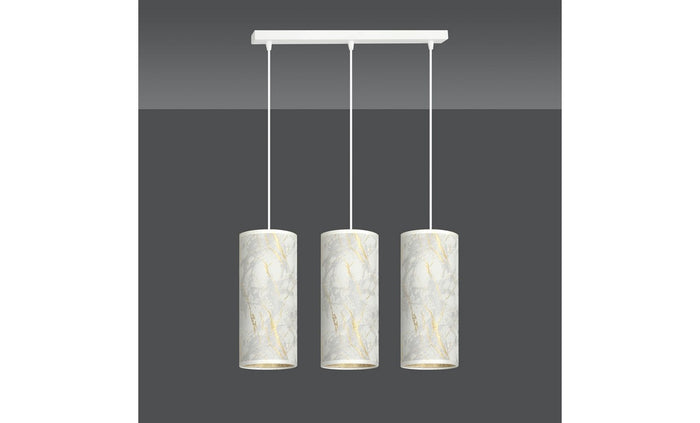 Lampada a Sospensione Karli, Bianco, Acciaio, 50x100x6 cm, EPIKASA